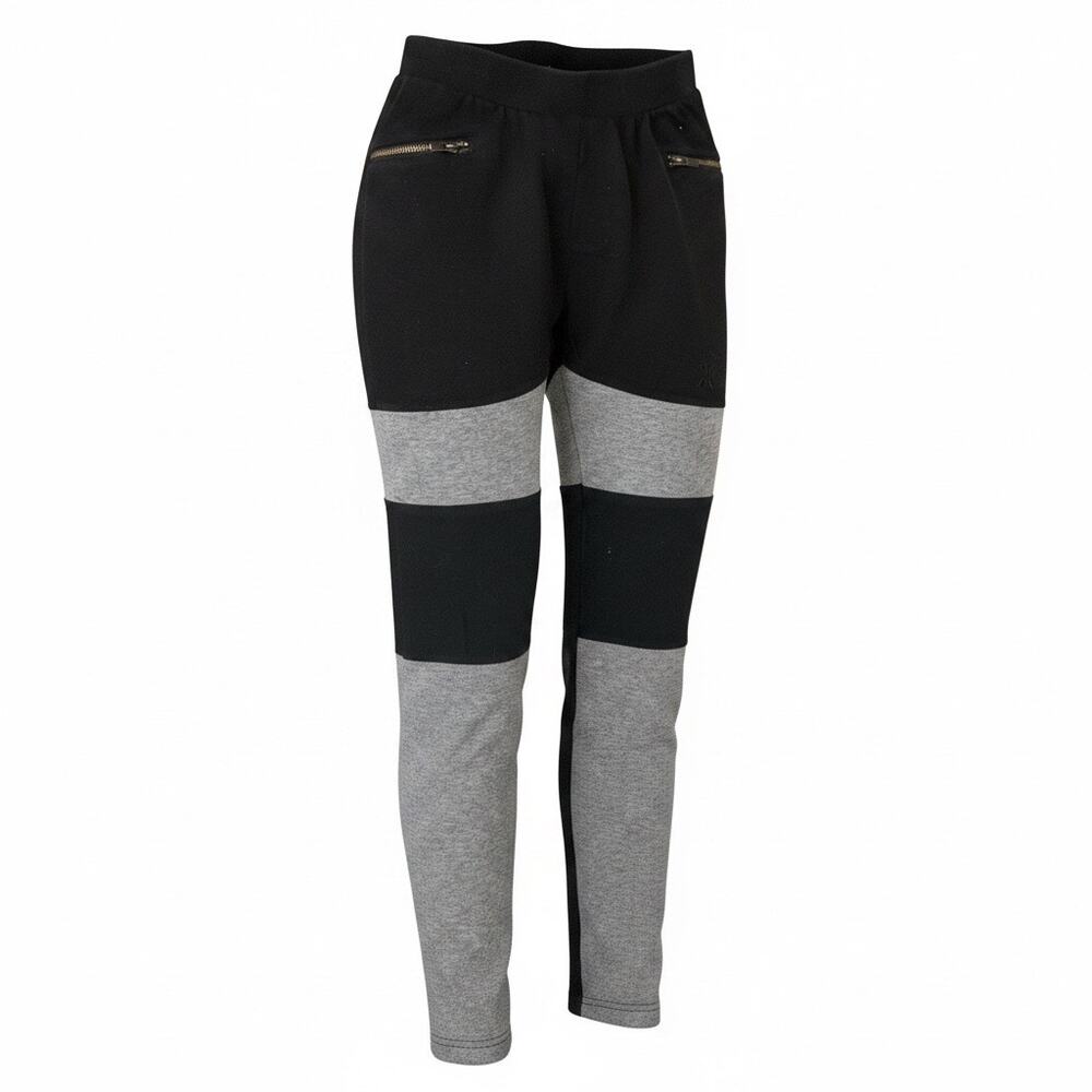 Onepiece Color-Block Cotton Joggers Black Grey Size S